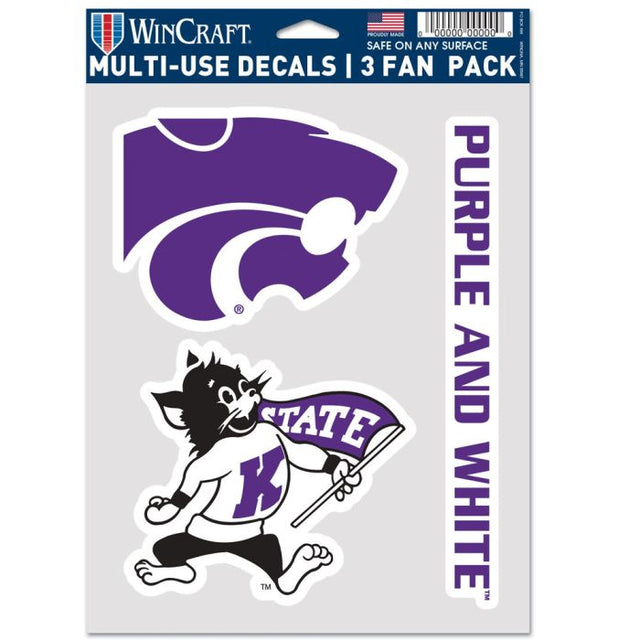 Kansas State Wildcats Multi Use 3 Fan Pack