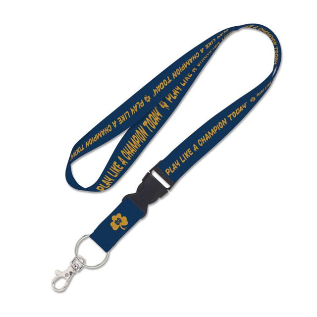 Notre Dame Fighting Irish plact n Lanyard w/detachable buckle 1"