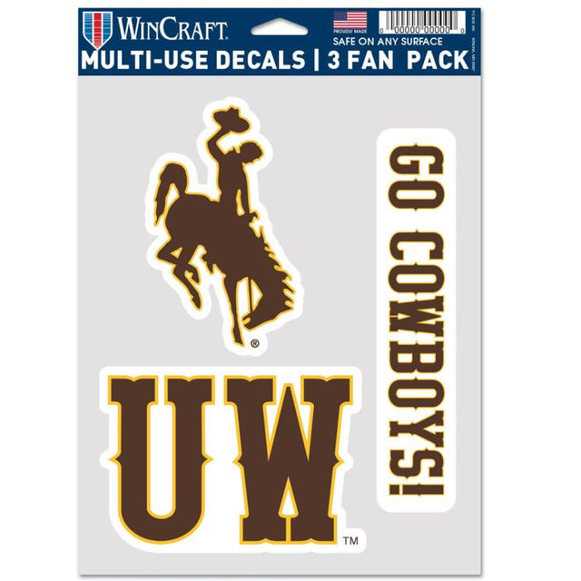 Wyoming Cowboys Multi Use 3 Fan Pack