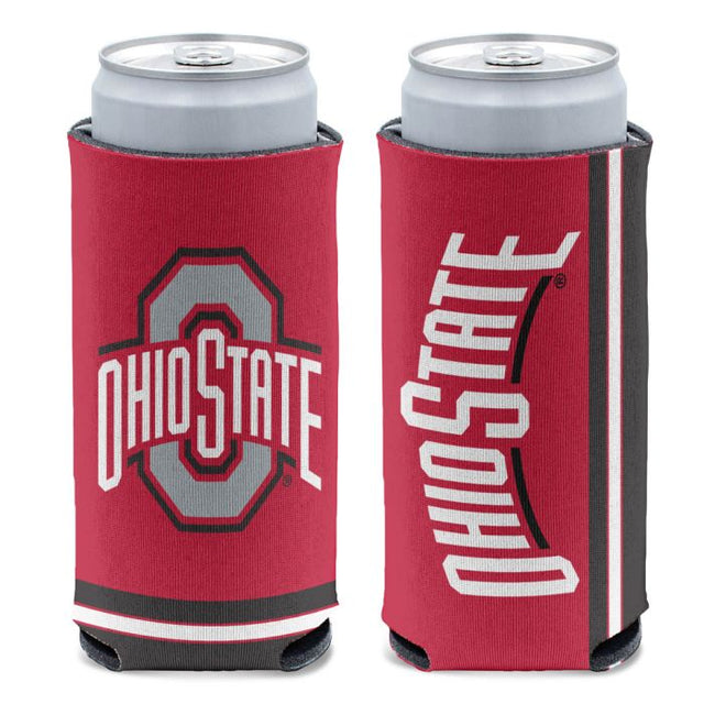 Enfriador de latas delgado de 12 oz de Ohio State Buckeyes