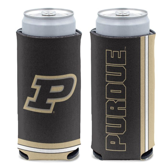 Enfriador de latas delgado de 12 oz de Purdue Boilermakers