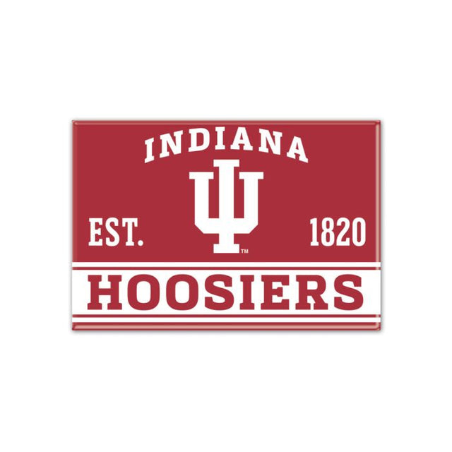 Imán de metal de Indiana Hoosiers de 2,5" x 3,5"