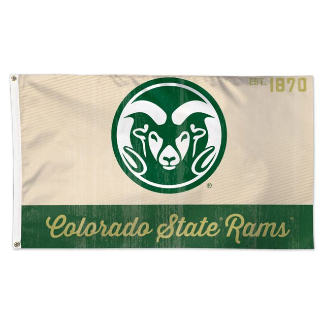 Bandera universitaria vintage de los Colorado State Rams, de lujo, 3 x 5 pies