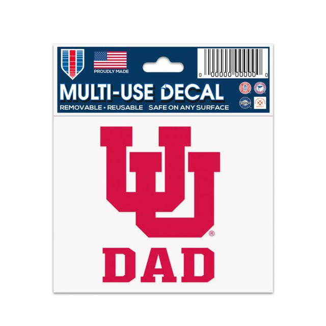 Utah Utes DAD Multi-Use Decal 3" x 4"