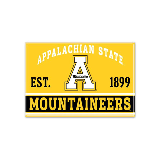 Imán de metal de los Appalachian State Mountaineers, 2,5" x 3,5"