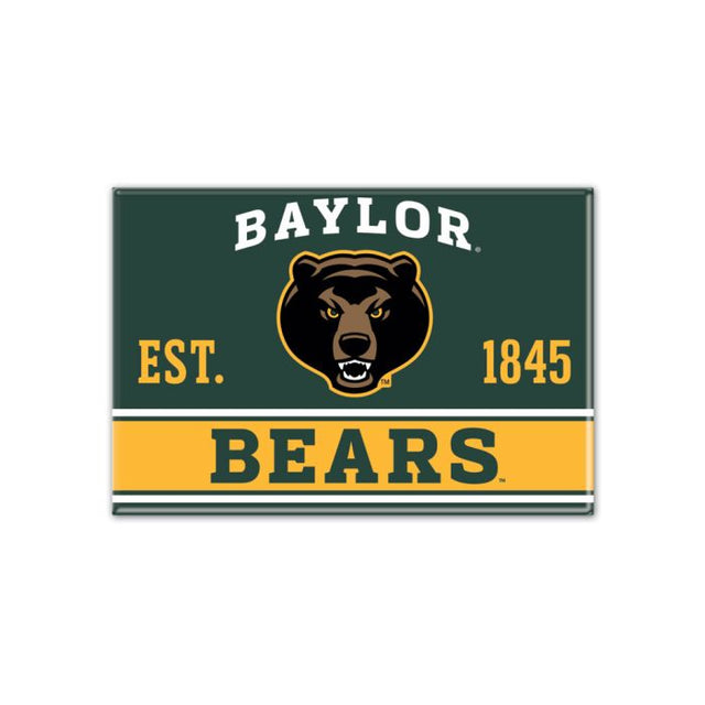 Imán de metal de los Baylor Bears de 2,5" x 3,5"