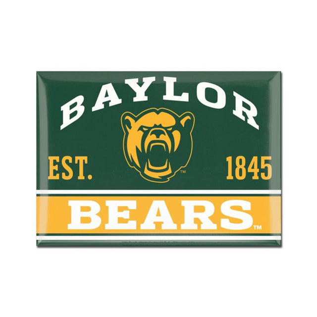 Imán de metal de los Baylor Bears de 2,5" x 3,5"