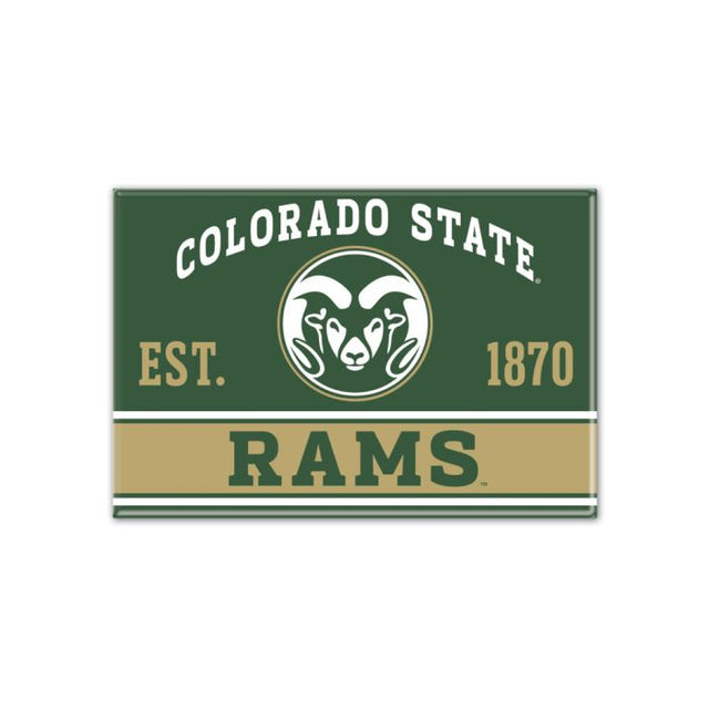 Imán de metal de los Colorado State Rams de 2,5" x 3,5"