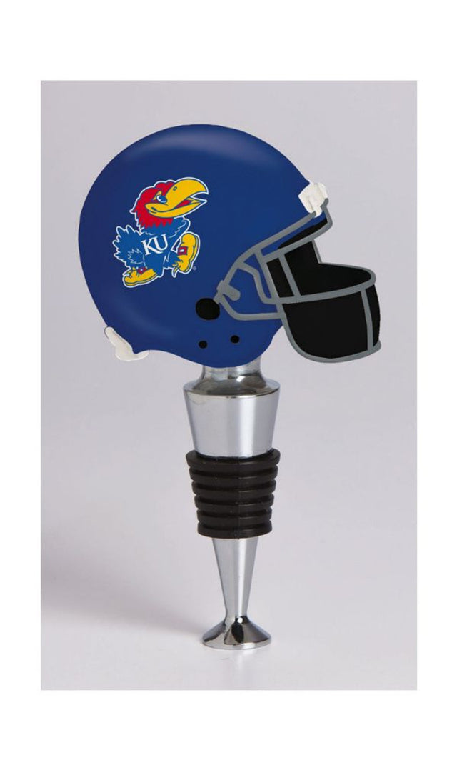 Tapón para botella de vino de los Kansas Jayhawks, casco de fútbol americano CO