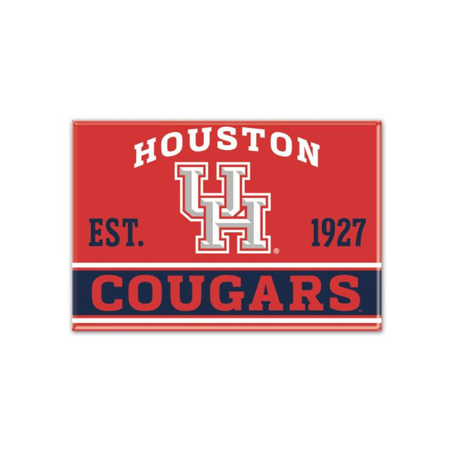 Imán de metal de los Houston Cougars de 2,5" x 3,5"