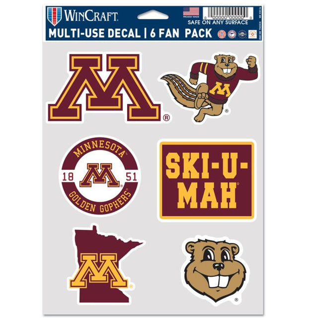 Minnesota Golden Gophers Multi Use 6 FAN PACK