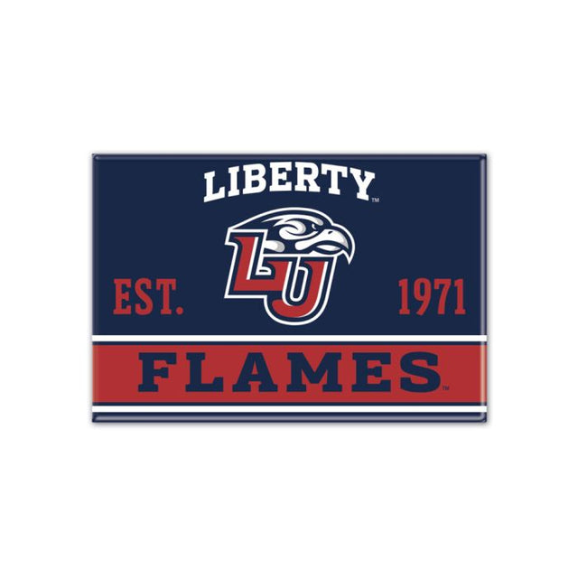 Liberty Flames Metal Magnet 2.5" x 3.5"