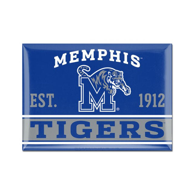 Imán de metal de los Memphis Tigers, 2,5" x 3,5"