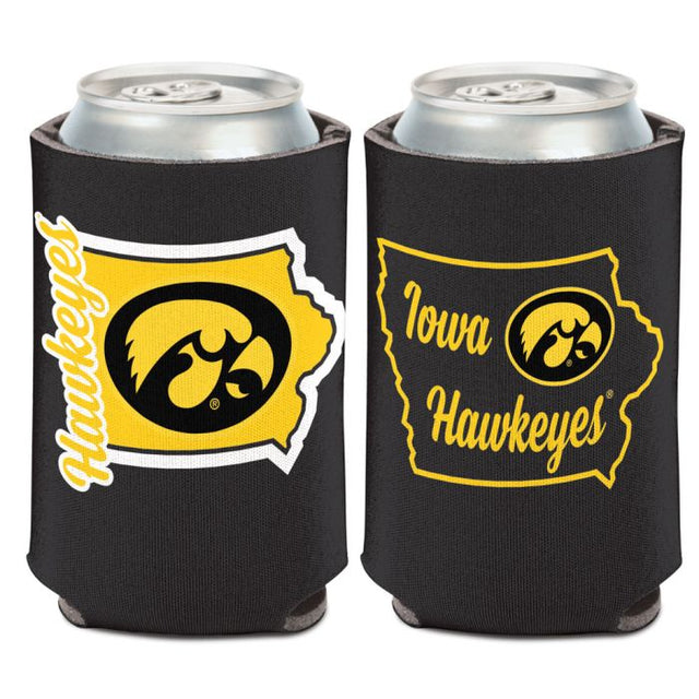 Iowa Hawkeyes State Shape w/ script Can Cooler 12 oz.