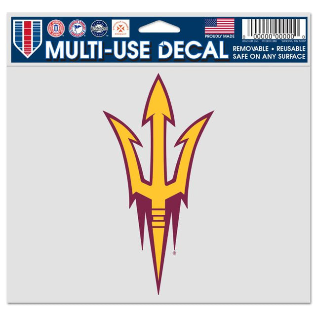 Arizona State Sun Devils Multi-Use Decal -Clear Bckrgd 5" x 6"