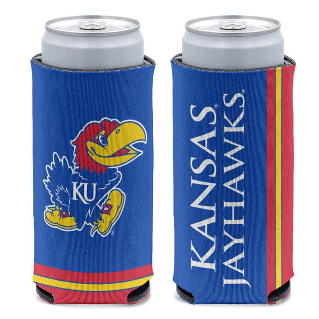 Enfriador de latas delgado de 12 oz de Kansas Jayhawks