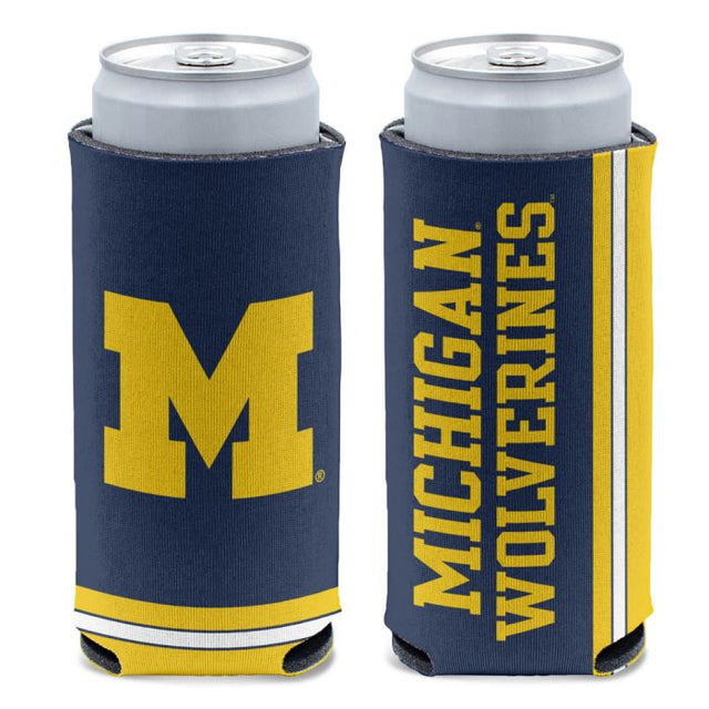 Enfriador de latas delgado de 12 oz de los Wolverines de Michigan