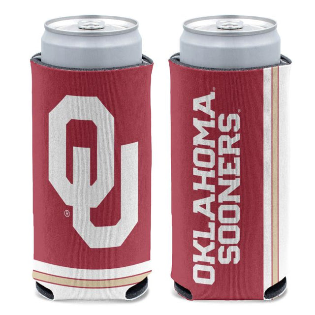 Enfriador de latas delgado de 12 oz de Oklahoma Sooners