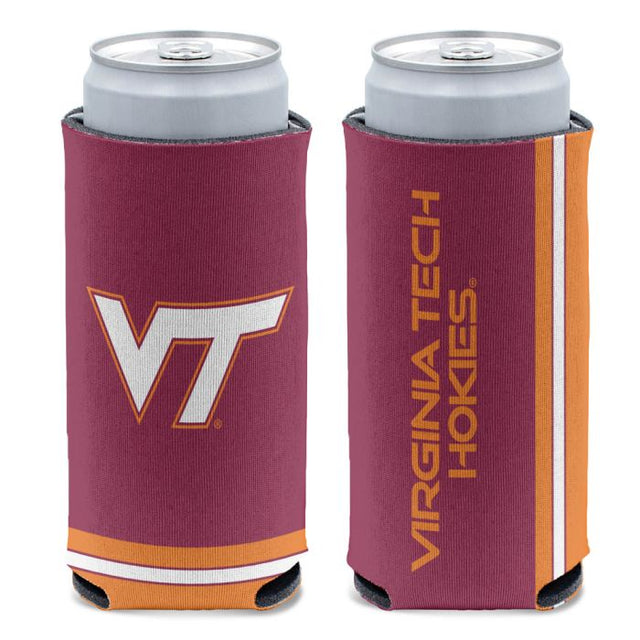 Enfriador de latas delgado de 12 oz de Virginia Tech Hokies