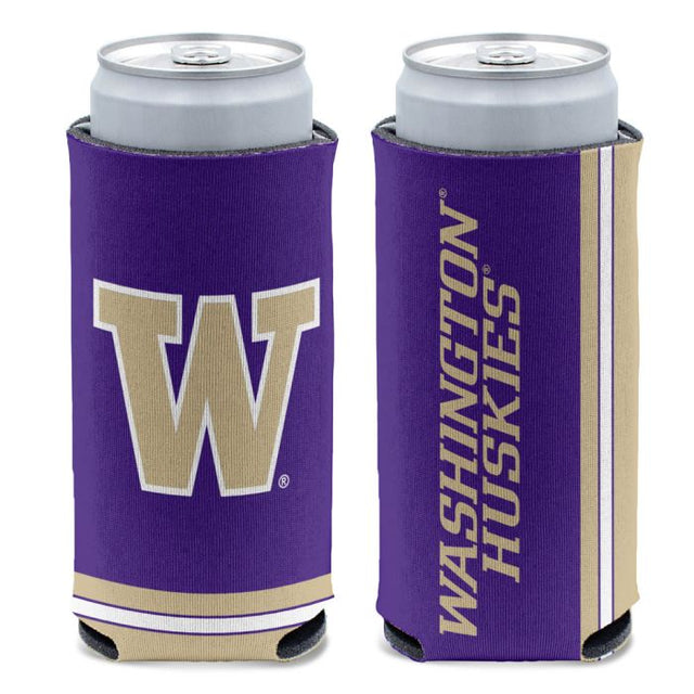 Enfriador de latas delgado de 12 oz de Washington Huskies