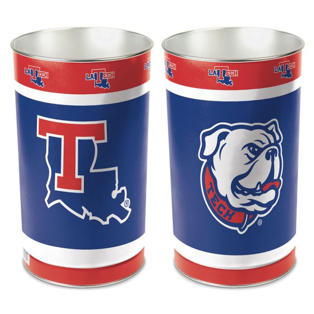 Louisiana Tech Bulldogs Wastebasket - tapered 15"H