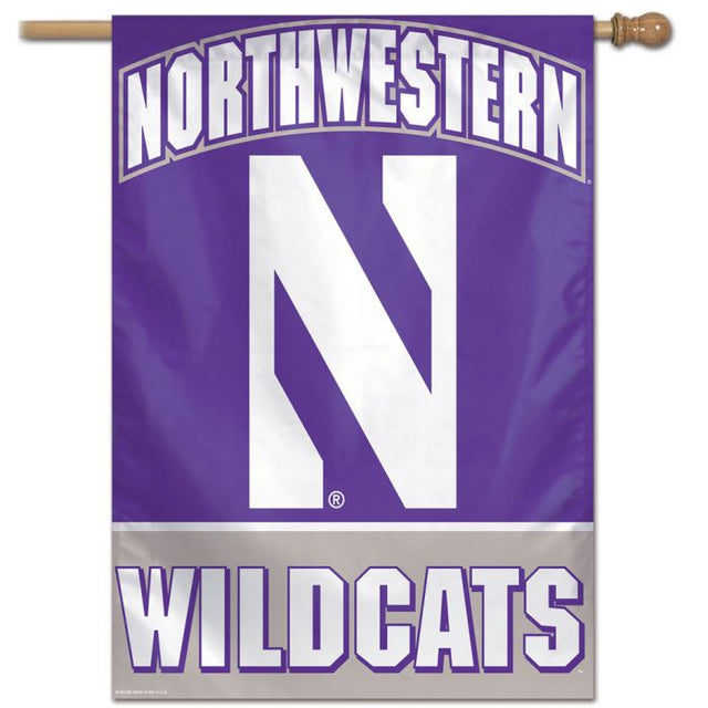 Bandera vertical de los Wildcats del noroeste de 28" x 40"