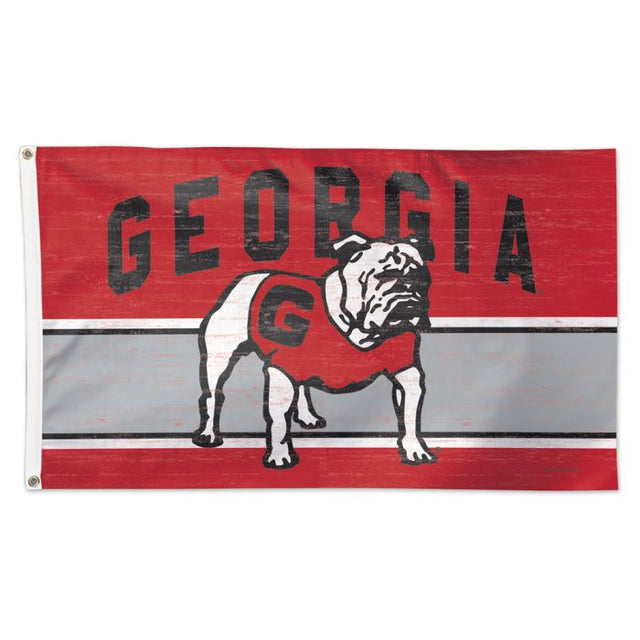 Bandera universitaria vintage de Georgia Bulldogs: de lujo, 3 x 5 pies