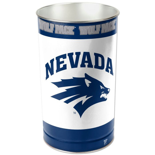 Nevada Wolf Pack Wastebasket - tapered 15"H