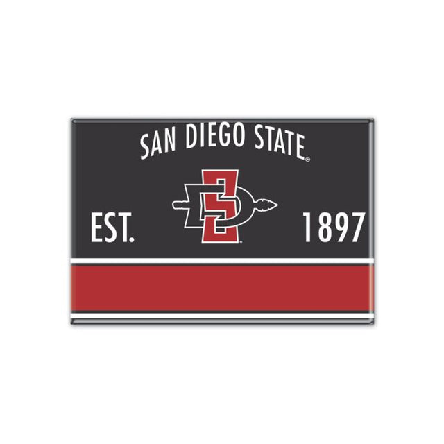 Imán de metal de los San Diego State Aztecs de 2,5" x 3,5"