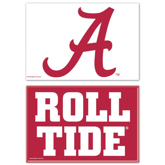 Alabama Crimson Tide Rectangle Magnet, 2pack 2" x 3"