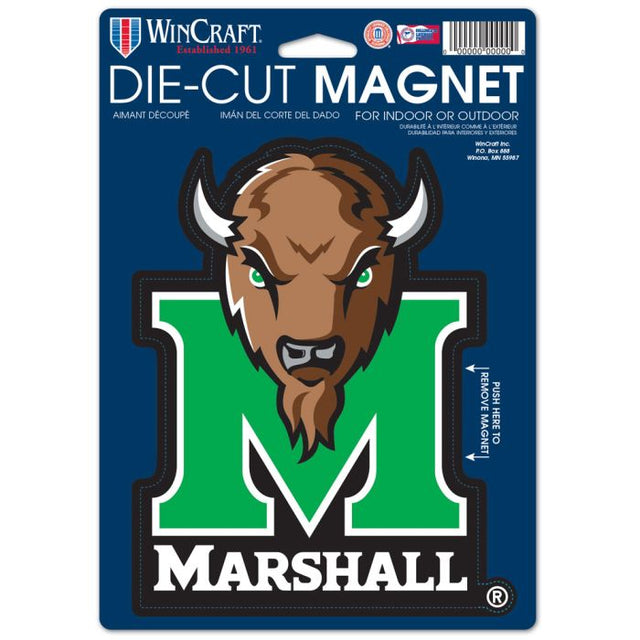 Imán troquelado con el logotipo de Marshall Thundering Herd de 6,25" x 9"