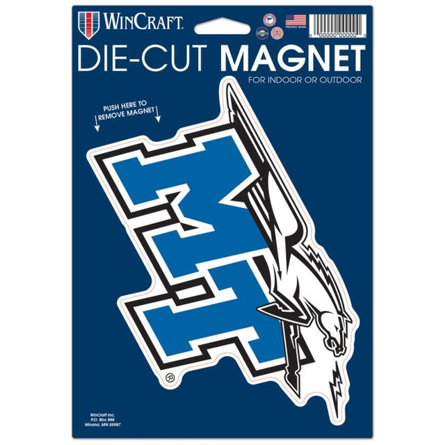 Middle Tennessee State Blue Raiders Die Cut Logo Magnet 6.25" x 9"