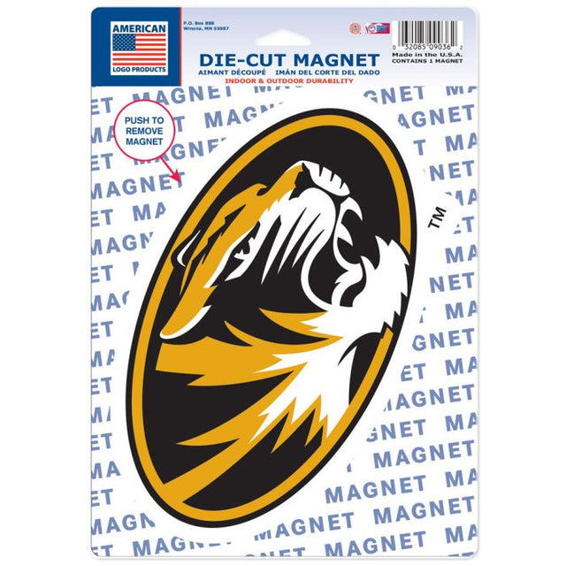 Missouri Tigers Die Cut Logo Magnet 6.25" x 9"