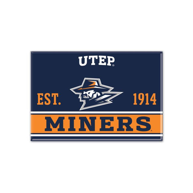 UTEP Miners Metal Magnet 2.5" x 3.5"