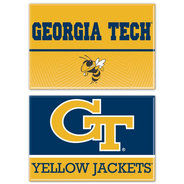 Georgia Tech Yellow Jackets Rectangle Magnet, 2pack 2" x 3"