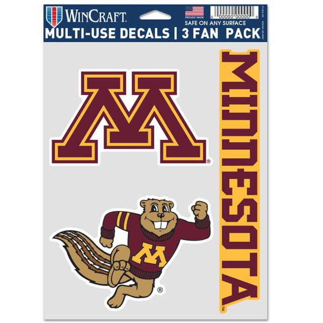 Minnesota Golden Gophers Multi Use 3 Fan Pack