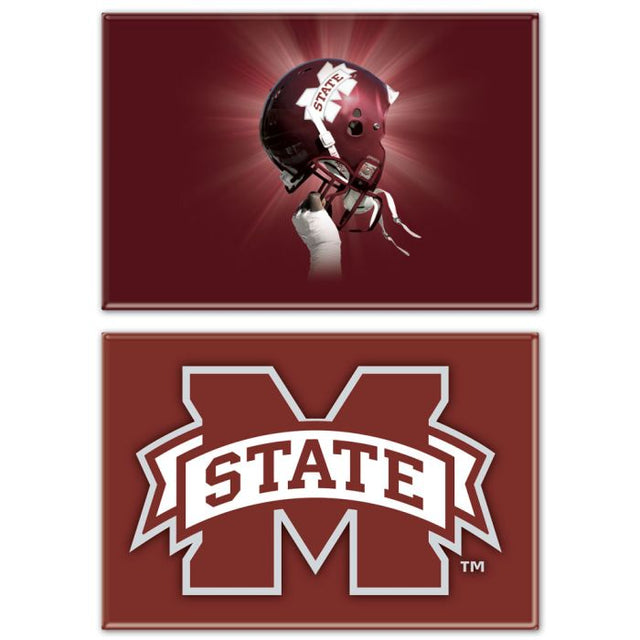 Mississippi State Bulldogs Rectangle Magnet, 2pack 2" x 3"