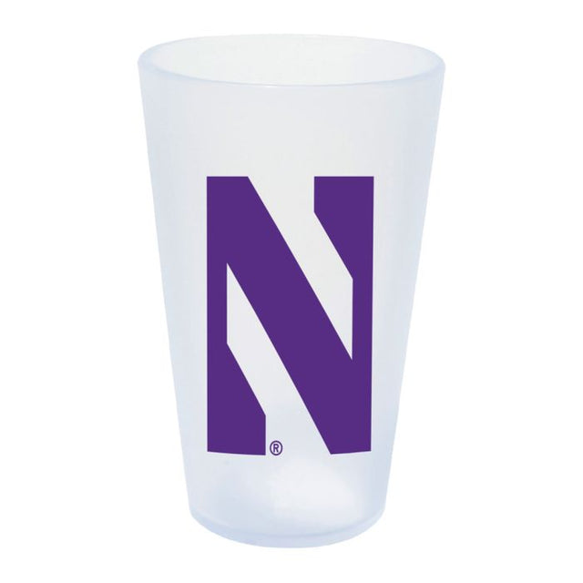 Vaso de pinta de silicona ICICLE de 16 oz de Northwestern Wildcats