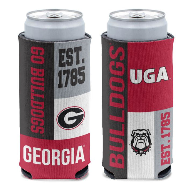 Georgia Bulldogs BLOCK 12 oz Slim Can Cooler