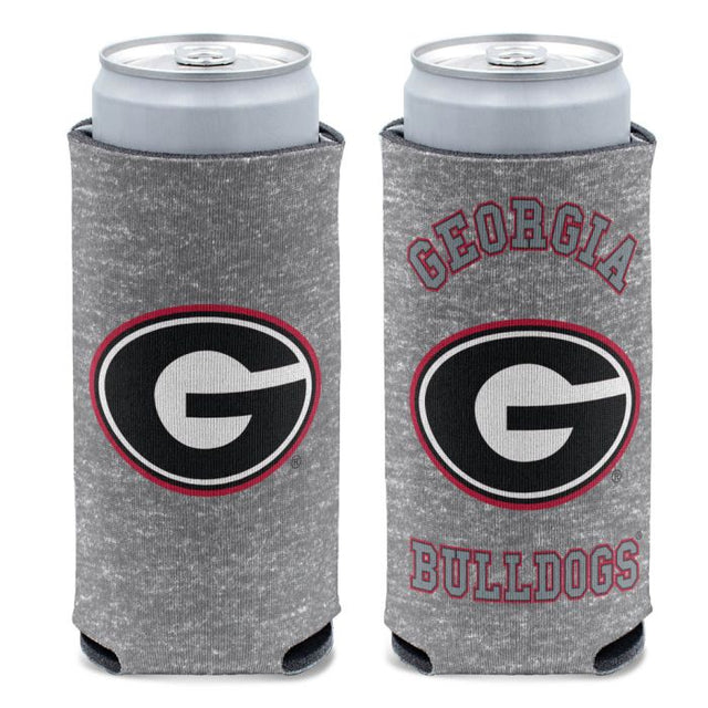 Enfriador de latas delgado de 12 oz con diseño jaspeado de Georgia Bulldogs