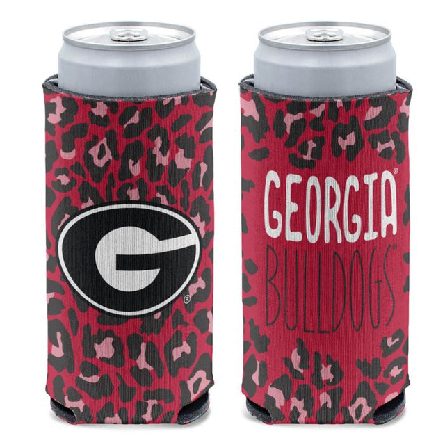 Georgia Bulldogs LEOPARD 12 oz Slim Can Cooler