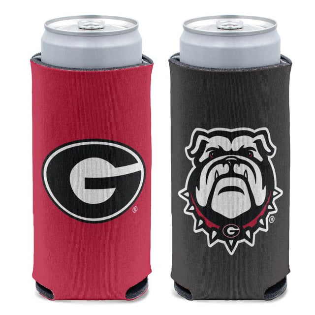 Georgia Bulldogs LOGOS 12 oz Slim Can Cooler