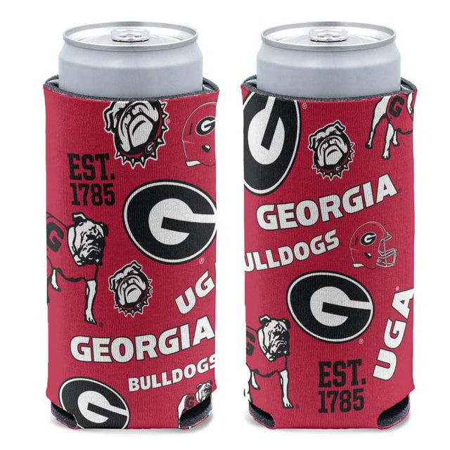 Georgia Bulldogs SCATTERPRINT 12 oz Slim Can Cooler