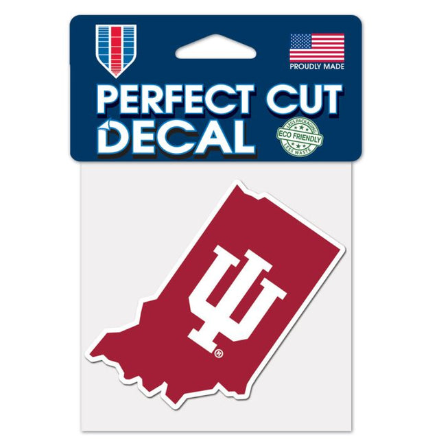 Calcomanía de color de corte perfecto de Indiana Hoosiers STATE de 4" x 4"