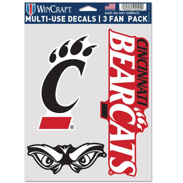 PAQUETE MULTIUSOS PARA 3 FANÁTICOS DE LOS CINCINNATI BEARCAT