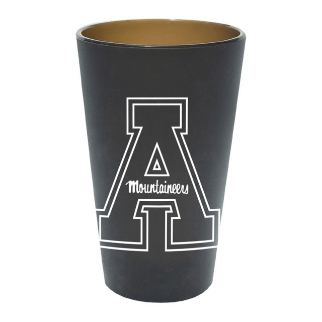 Vaso de pinta de silicona SMOKE de 16 oz de Appalachian State Mountaineers