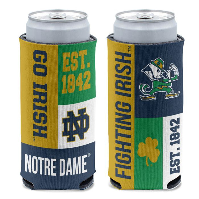 Notre Dame Fighting Irish BLOCK 12 oz Slim Can Cooler