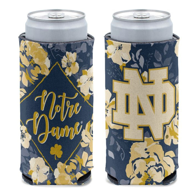 Notre Dame Fighting Irish FLORAL 12 oz Slim Can Cooler