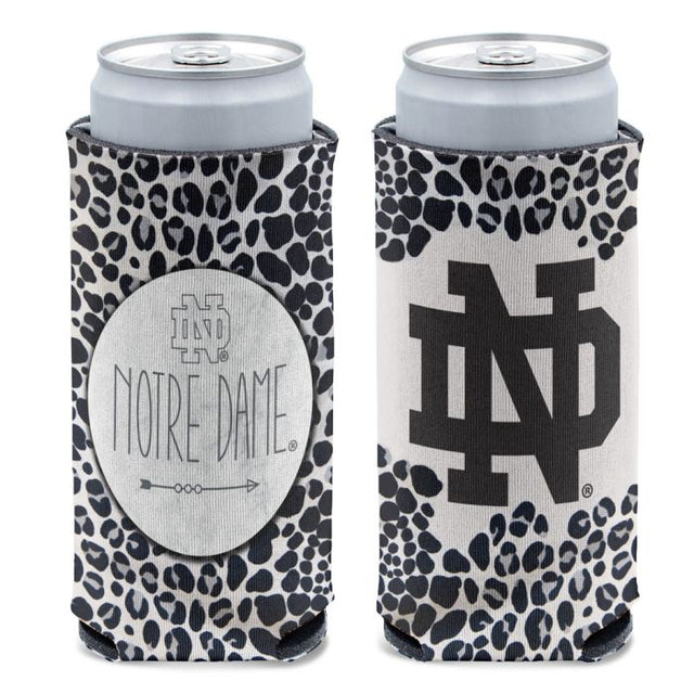 Notre Dame Fighting Irish SNOW LEOPARD 12 oz Slim Can Cooler