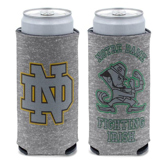 Notre Dame Fighting Irish HEATHERED 12 oz Slim Can Cooler